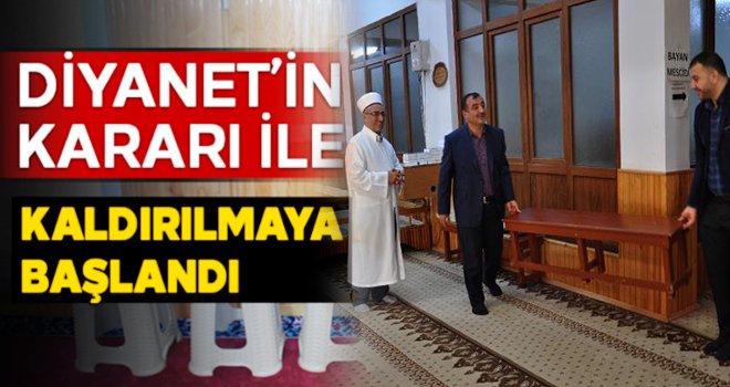 Gaziantep'te camilerde oturaklar kaldırılmaya başlandı