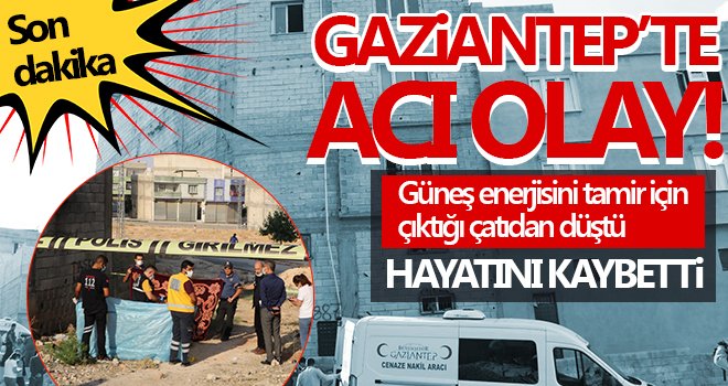 Gaziantep'te dengesini kaybeden işçi toprak zemine çakıldı 