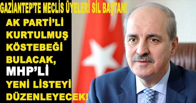 Gaziantep'te Cumhur ittifakı listesi sil baştan:MHP'de dahil edildi