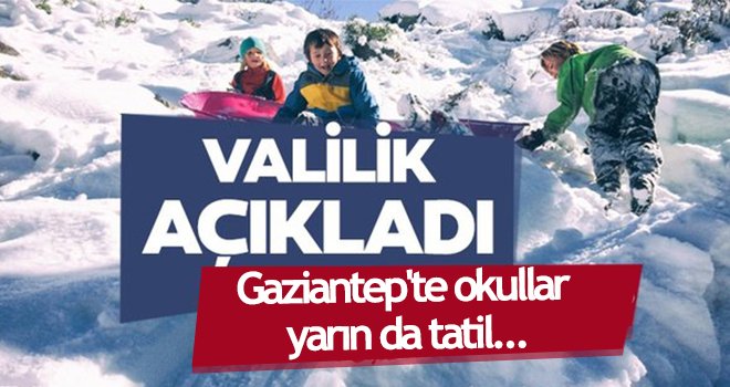 Gaziantep'te eğitime kar engeli 3. kez ara verildi