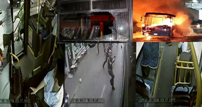 GAZİANTEP’TE HALK OTOBÜSÜNE MOLOTOF ATTILAR