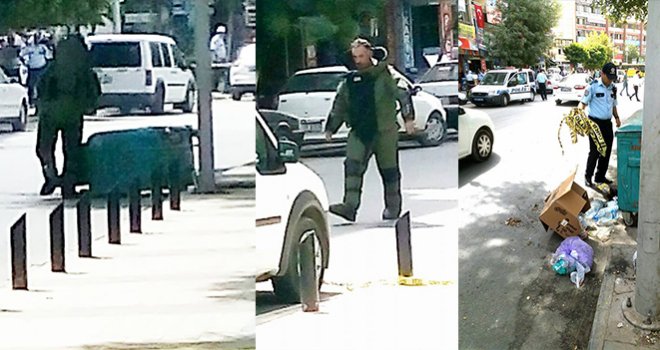 GAZİANTEP’TE HDP BİNASI ÖNÜNDE BOMBA PANİĞİ