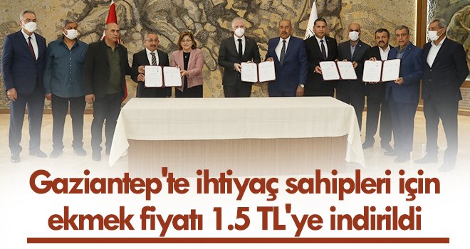Gaziantep'te ihtiyaç sahipleri için ekmek fiyatı 1.5 TL'ye indirildi