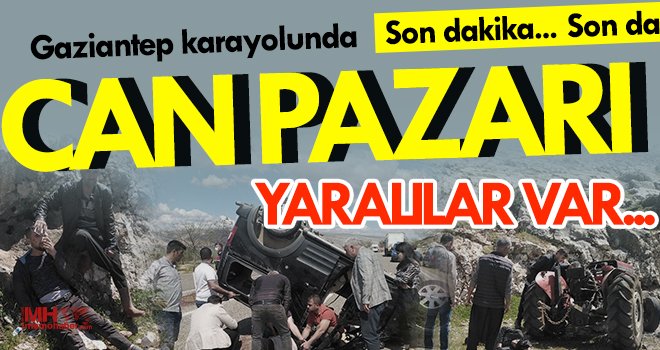 Gaziantep’te iki aracın çarpıştığı kazada can pazarı