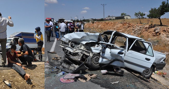 Gaziantep’te iki otomobil çarpıştı: 9 yaralı