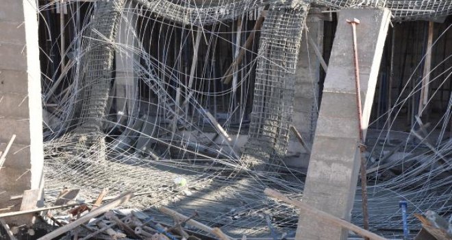 Gaziantep'te inşaat çöktü: 2 işçi yaralı