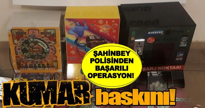 Gaziantep'te işyerinde kumar makinesi ele geçirildi!