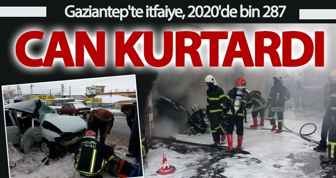 Gaziantep'te itfaiye 2020’de bin 287 kişinin hayatını kurtardı