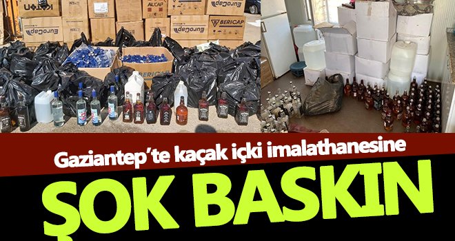 Gaziantep'te kaçak içki operasyonu: 2 gözaltı