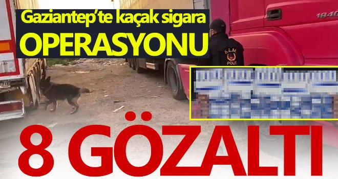 Gaziantep’te kaçak sigara operasyonu: 8 gözaltı