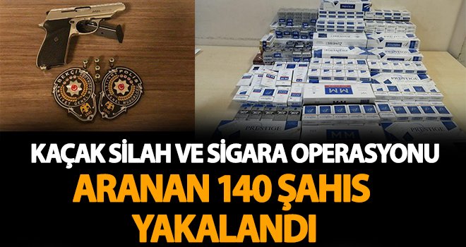 Gaziantep'te kaçak silah ve sigara operasyonu!