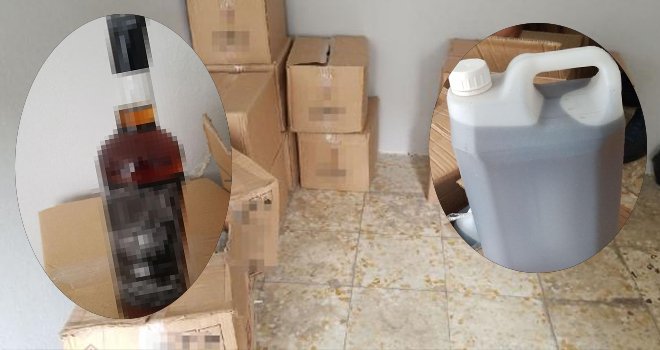 Gaziantep'te kaçak ve sahte içki operasyonu 