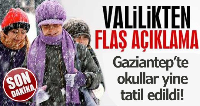 Gaziantep'te kar tatili yarında devam ediyor