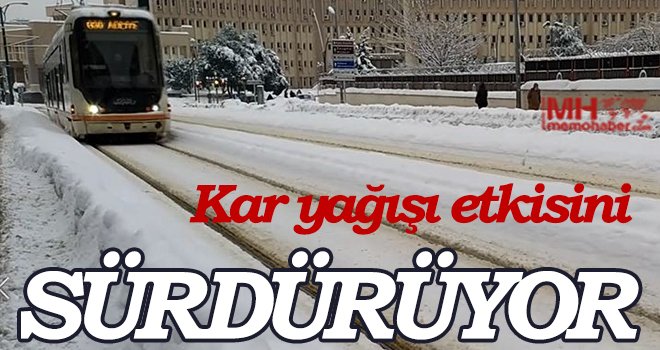 Gaziantep’te kar yağışı etkisini sürdürüyor