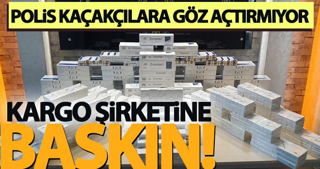Gaziantep'te kargo şirketine kaçak sigara baskını!