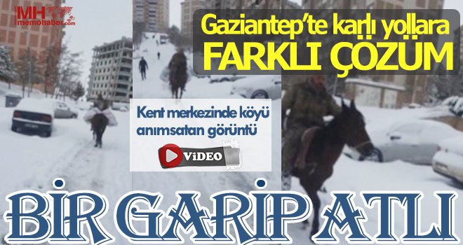Gaziantep’te karlı yollara farklı çözüm