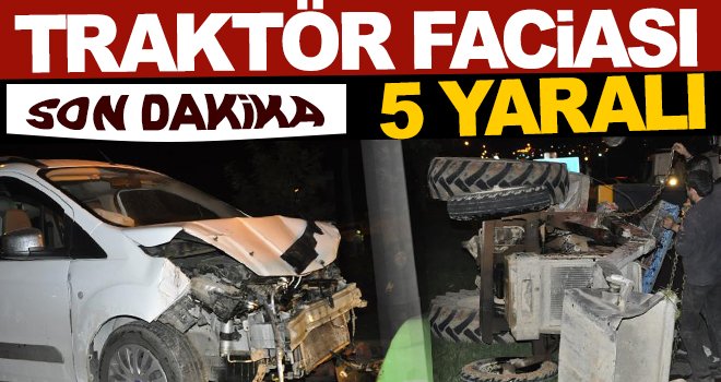 Gaziantep'te kaza! Traktör devrildi, 5 kişi yaralandı