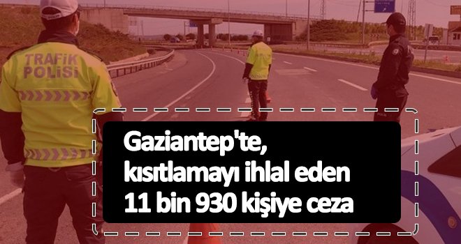 Gaziantep'te, kısıtlamayı ihlal edenlere ceza yağdı