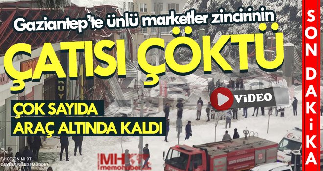 Gaziantep'te korku dolu anlar: Ünlü marketin otoparkı yerle bir oldu