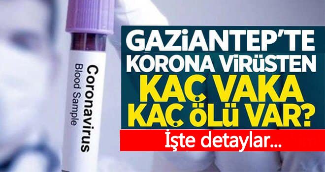 Gaziantep’te koronadan kaç kişi vefat etti? İşte detaylar...