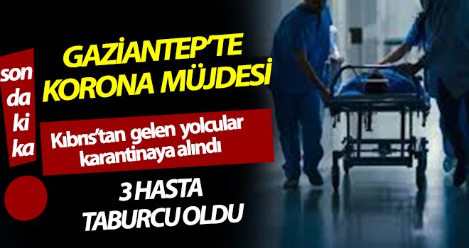 Gaziantep’te Koronavirüs'ten 3 kişi taburcu oldu!..