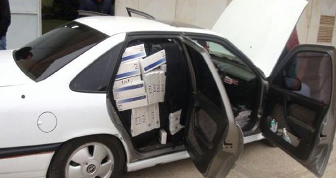 Gaziantep'te durdurulan araçta 11 bin 500 paket kaçak sigara