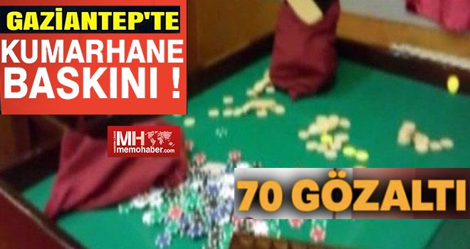 Gaziantep'te kumarhaneye baskın: Çok sayıda gözaltı var