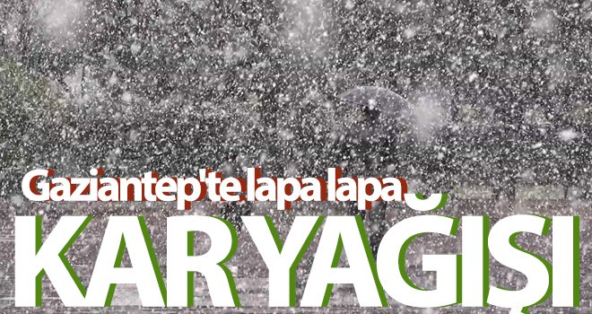 Gaziantep'te lapa lapa kar yağışı
