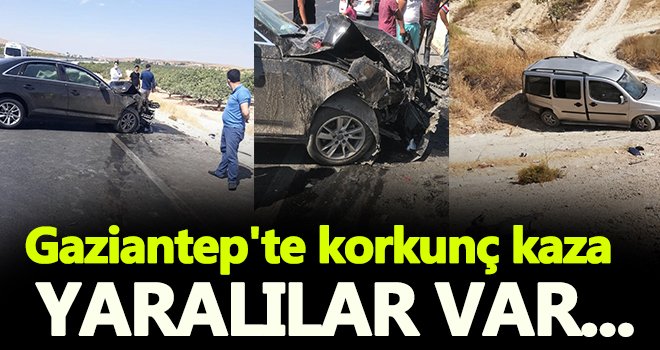 Gaziantep'te lüks otomobil araca çarptı: Yaralılar var