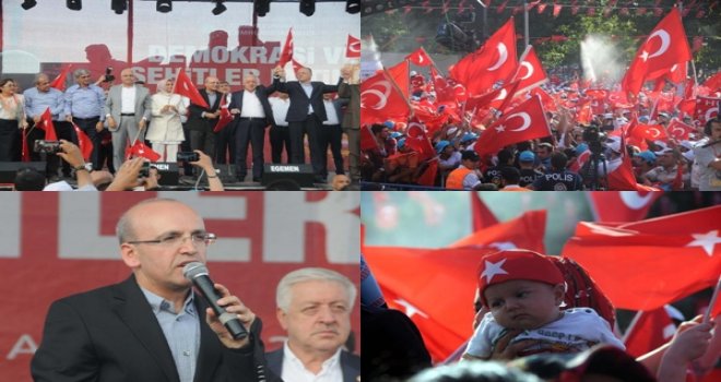 Gaziantep'te millet demokrasi ve namusuna sahip çıktı