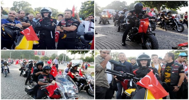 Gaziantep'te motosikletli teröre tepki sürüşü