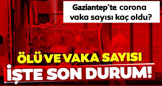 Gaziantep'te ölü ve vaka sayısı kaç oldu! İşte detaylar