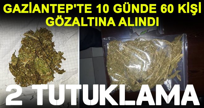 Gaziantep'te operasyonla 10 günde 60 kişi gözaltına alındı