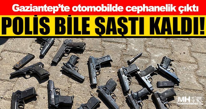 Gaziantep'te otomobilden cephane çıktı
