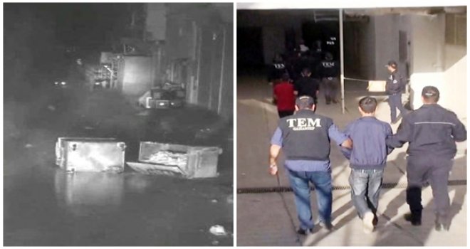 GAZİANTEP'TE POLİSE HAVAİ FİŞEK VE MOLOTOF ATTILAR