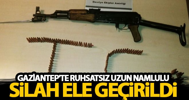 Gaziantep'te ruhsatsız uzun namlulu silah ve fişek ele geçirildi