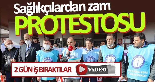 Gaziantep'te sağlık çalışanlarından iş bırakma eylemi