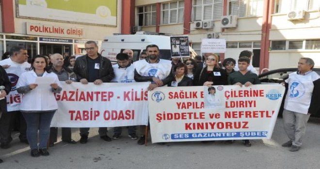 Gaziantep'te Sağlık Çalışanlarından Şiddet Protestosu