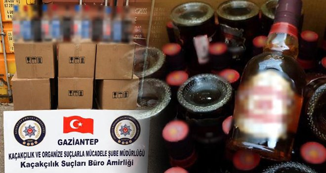 Gaziantep'te sahte içki operasyonu: 2 gözaltı