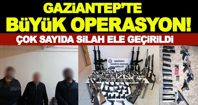 Gaziantep'te silah kaçakçılarına polis baskını