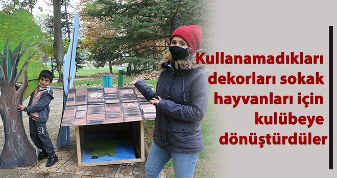 Gaziantep'te sokak hayvanları için kulübe...