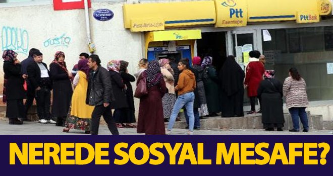 Gaziantep'te 'sosyal mesafe'siz kuyruk