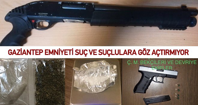 Gaziantep'te suçlular faka bastı! 55 gözaltı