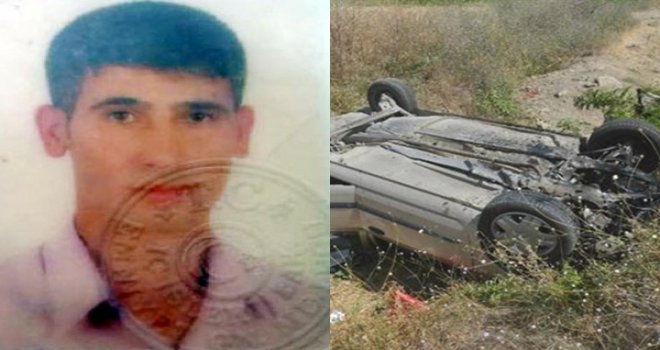 Gaziantep'te takla atan otomobil sürücüsü öldü