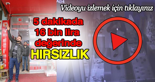 Gaziantep’te, telefon hırsızlığı güvenlik kamerasında