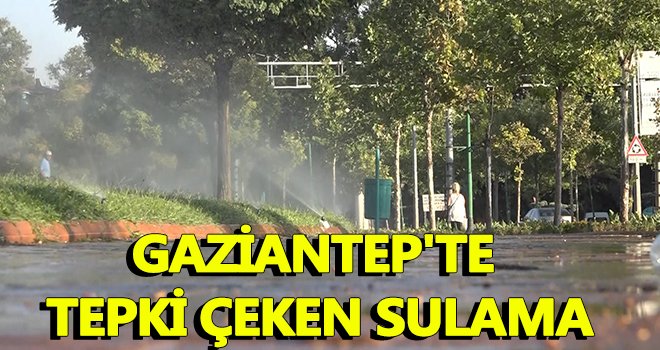 Gaziantep'te tepki çeken sulama...