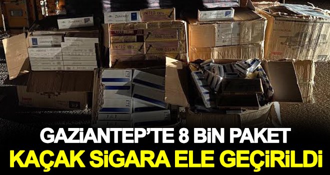 Gaziantep'te TIRda kaçak sigara ele geçirildi, 1 gözaltı