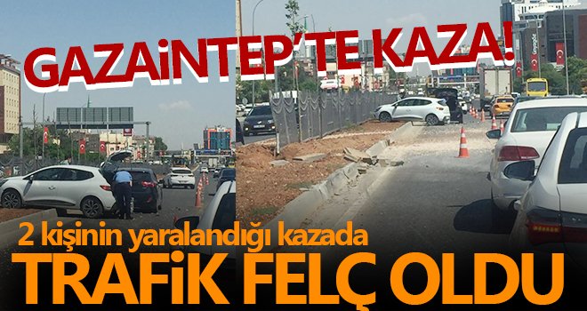 Gaziantep'te trafik kazası! 2 yaralı