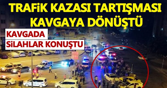 Gaziantep'te trafik kazasında silahlar konuştu!..