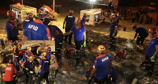 Gaziantep'te UMKE'nin 17 Ağustos tatbikatı gerçek gibi